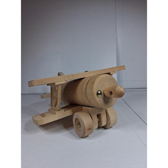 Tonka Wooden Toy Airplane – Natural Wood – Vintage Style – Minor Flaw - Picture 5 of 7